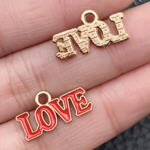 1 letter LOVE10x18mm-0.5g-21488 / Valentine's Day Series