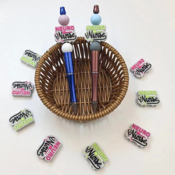 Wholesale 10PCS Doctor Letters Silicone Cartoon Beads