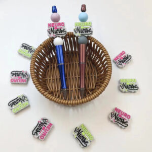 Wholesale 10PCS Doctor Letters Silicone Cartoon Beads