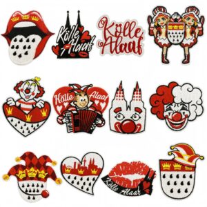 Red carnival cloth sticker set 12 pack