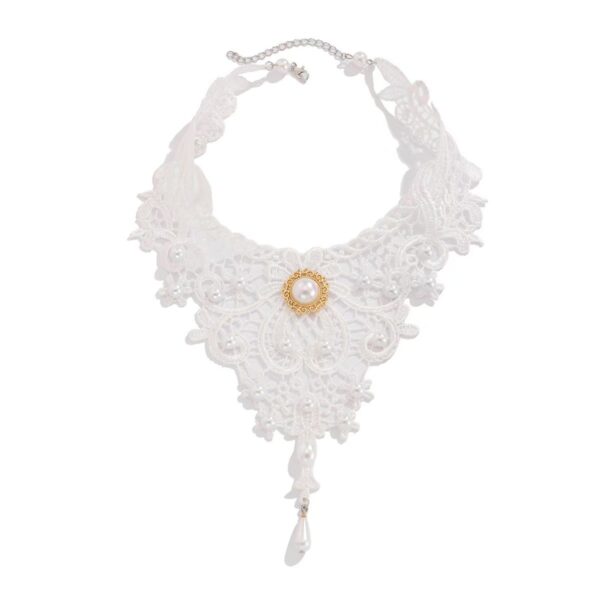 Wholesale Gothic lace lace fringe geometric necklace
