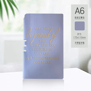 A6 size pen holder with spine, starry purple and gold foil stamping (single book)