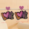 Wholesale Valentine's Day Double layered Love Earrings