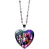 Wholesale Time Gem Peach Heart Necklace