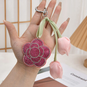 Tulip pink / Keychain + plum blossom