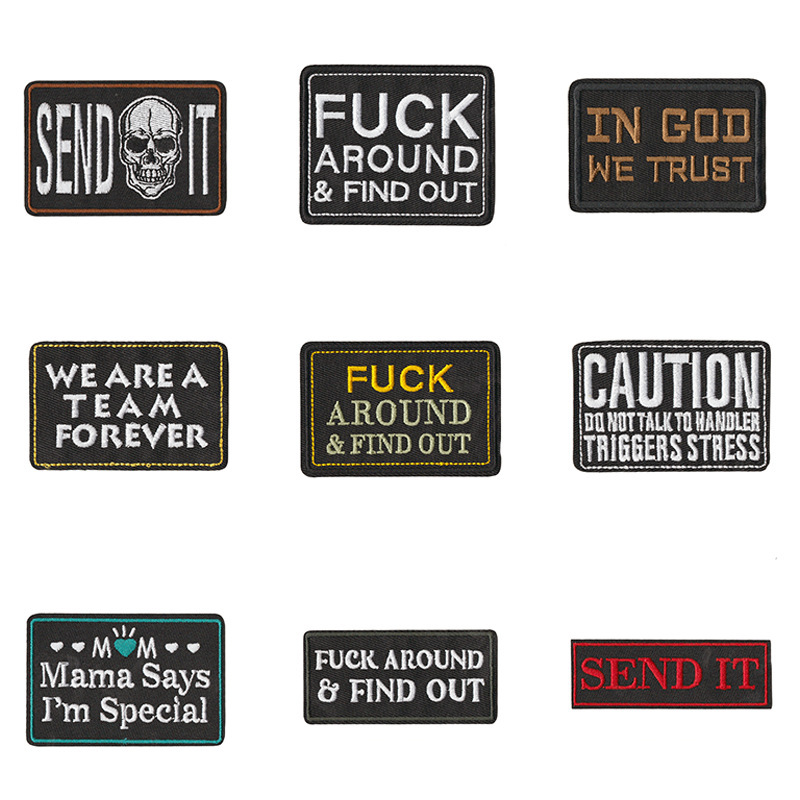 Wholesale Warrior Series English Letter Embroidered Patch