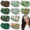 Wholesale St. Patrick's printed clover wide edge elastic headband