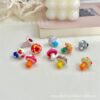 Wholesale Glassy mushroom-shaped long-handled contrasting-color beads