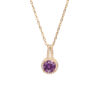 Wholesale Purple Zircon Necklace Heart Pendant Jewelry