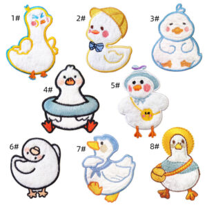 Duck self-adhesive cloth stickers (8 pcs) * plush self-adhesive cloth stickers