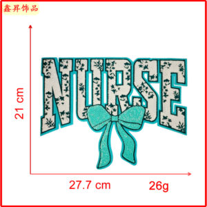 Hot melt glue*light green*letter bow*bow nurse*height 22*27.4cm