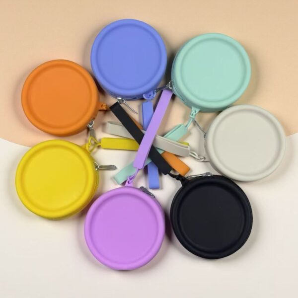 Wholesale Round Silicone Coin Purse Silicone Bag