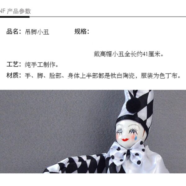 Wholesale Classic Ceramic Hanging-Legged Clown Soft-Legged Doll