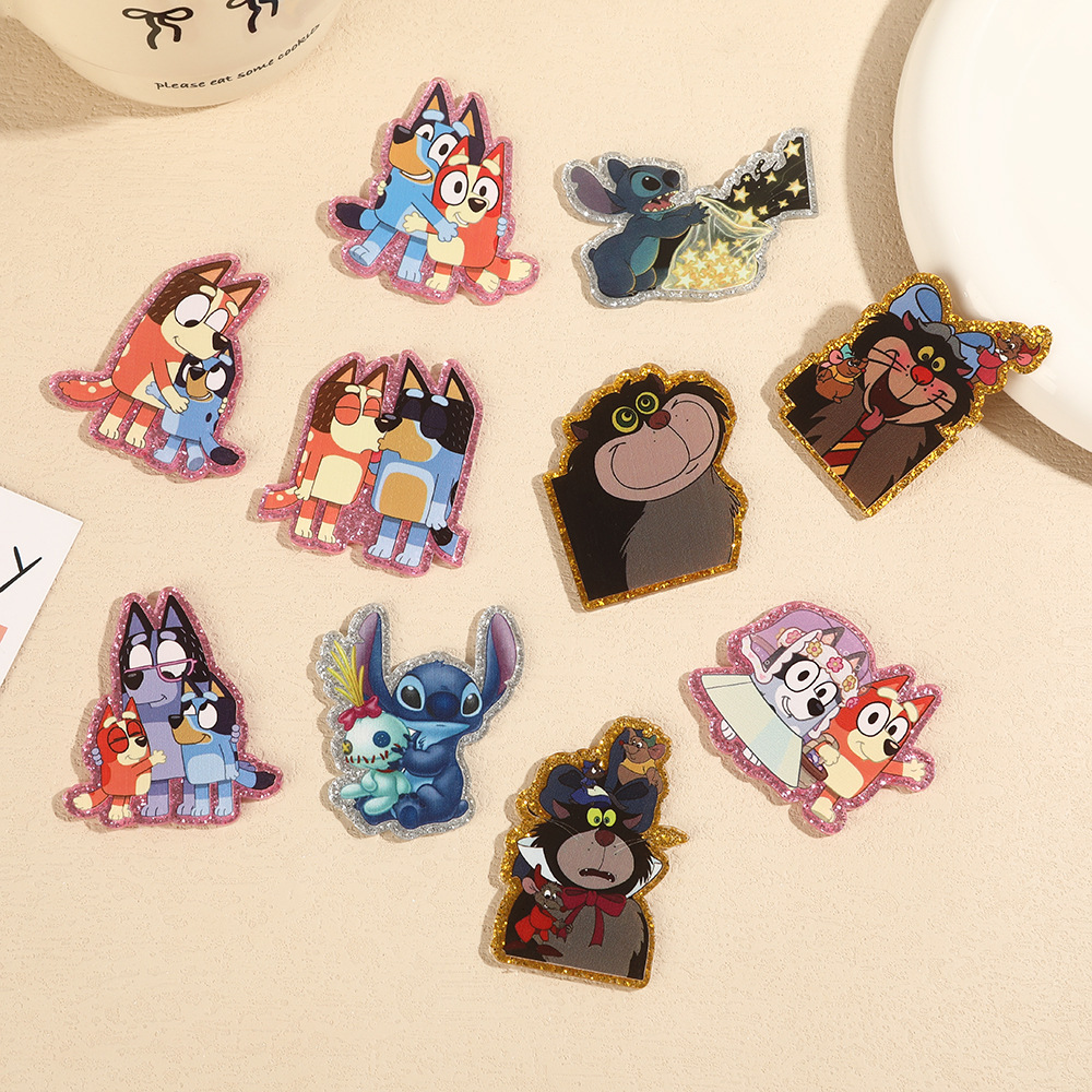 Wholesale Cross-border glitter acrylic applicator DIY jewelry aessories chilen's cute backpack aessories