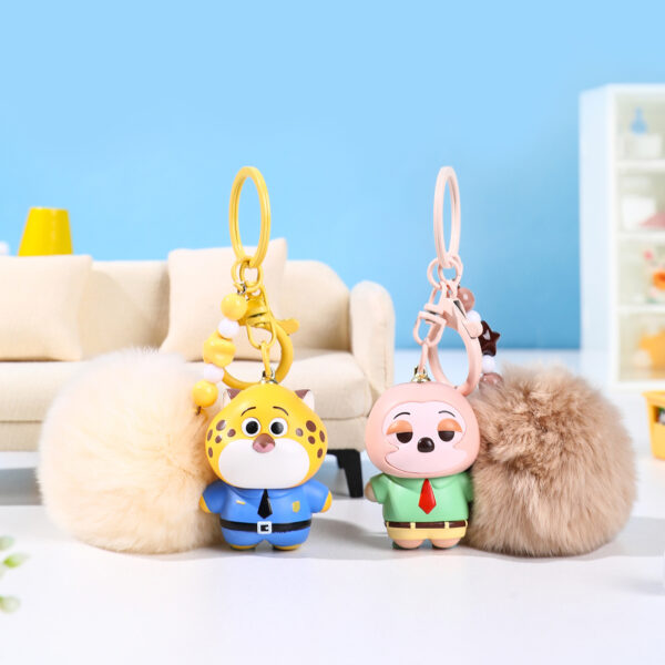 Wholesale Doll Fur Ball Keychain Couple School Bag Pendant OLY Exclusive