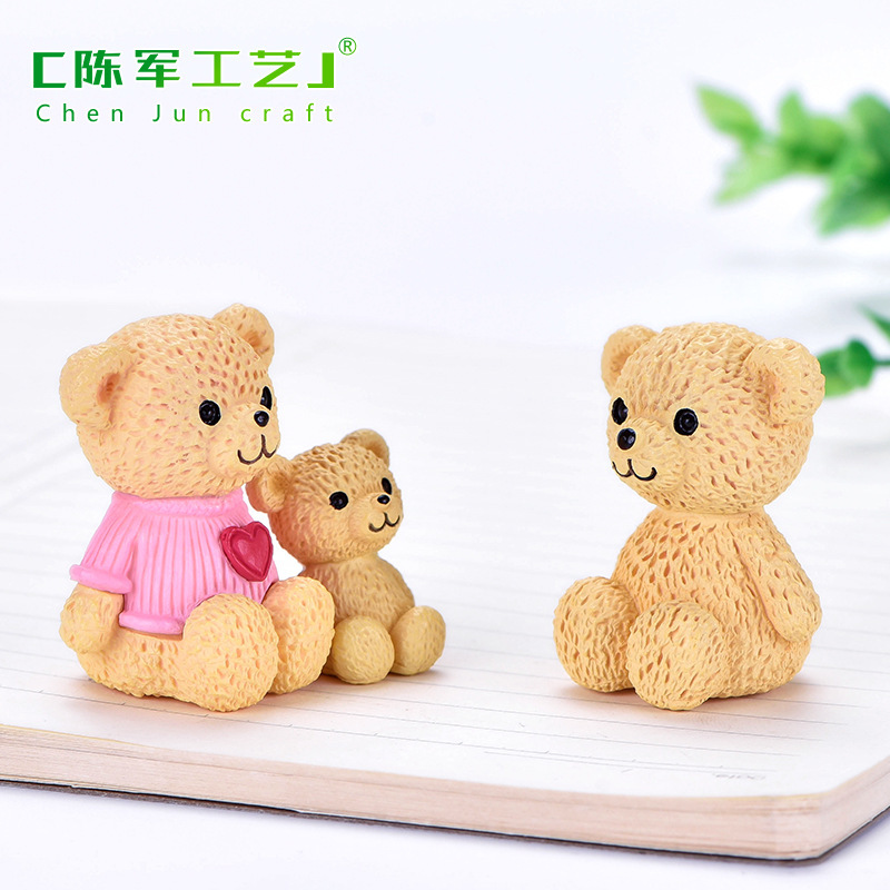 Wholesale Little Bear Family Series Cute Animal Micro Scenes Doll Aessories