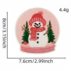 Pink christmas cloth stickers 10 #