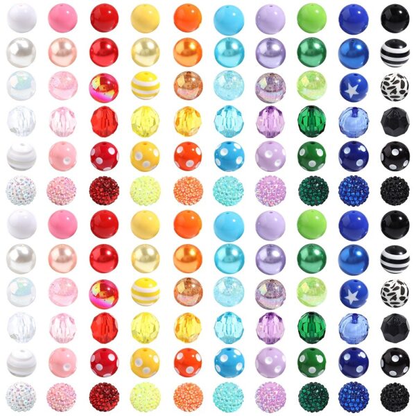 Wholesale 20mm multi-colored crystal beads in candy colors, Acrylic Beads