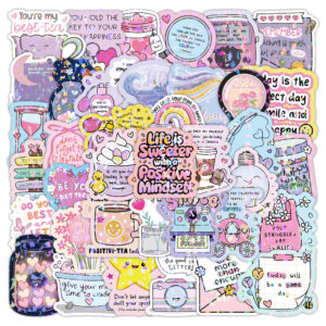 Inspirational quotes aesthetics c-50pcs (laser water broken glass)