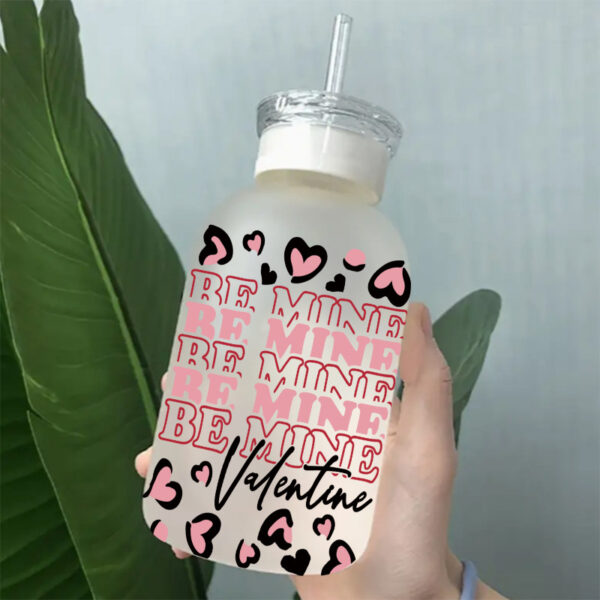 Wholesale Cartoon Cute Pink Valentine's Day Heart 16oz Cup UV DTF Wraps