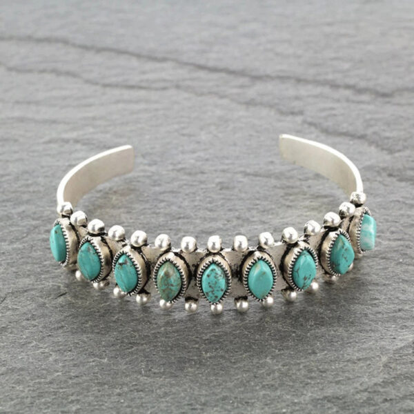 O1CN01ijUUKl1qyMXF2wzCE_2206372095564-0-cib Wholesale Bohemian style turquoise open bracelet Amazon foreign trade retro pattern bracelet bracelet female