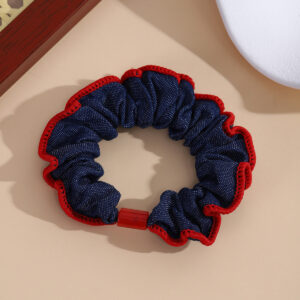 Monochrome stripes [dark denim hair tie]