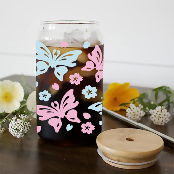 Wholesale Colorful Cartoon Butterfly 16oz Cup UV DTF Wraps