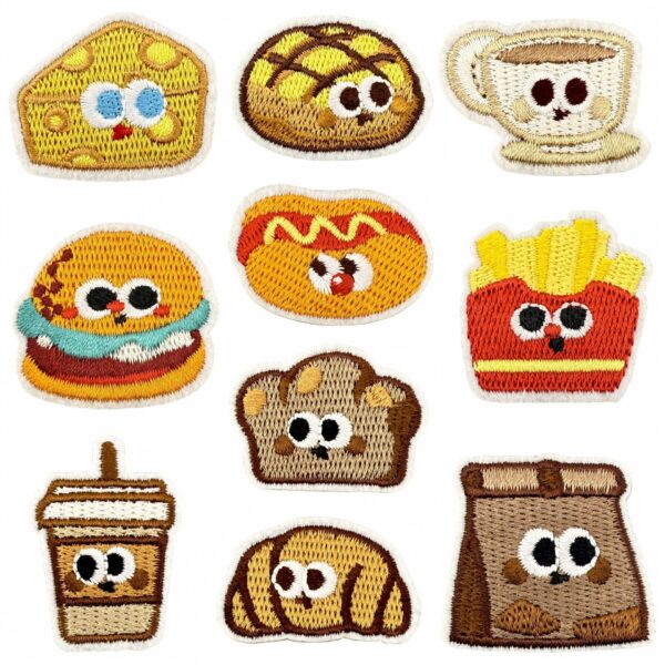 Wholesale Cute cartoon bread embroidery DIY Patches