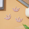 Wholesale Hot stamping non-woven crown DIY Patches