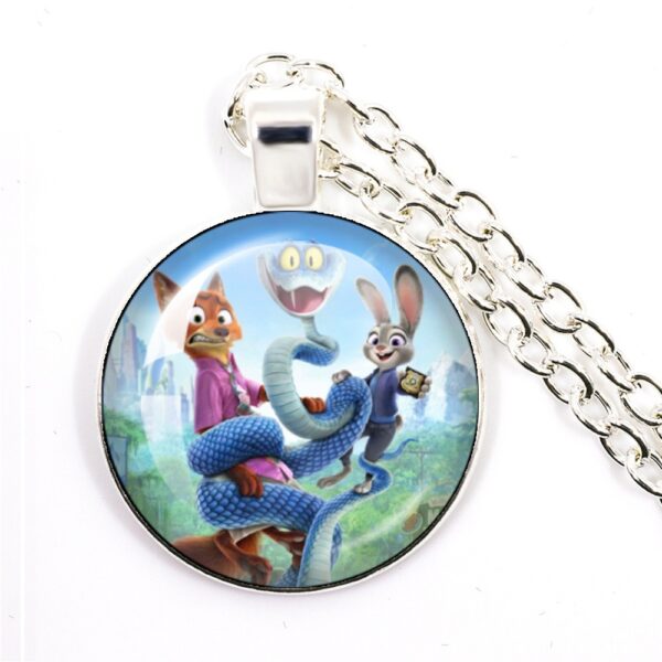 Wholesale Cartoon Cute Animal Time Gem Round Necklace OLY Exclusive