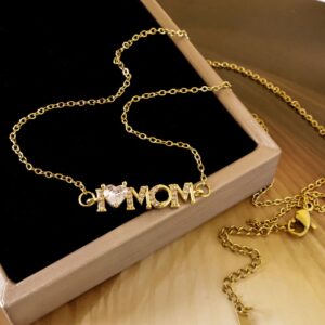 Xl996 i love mom necklace gold