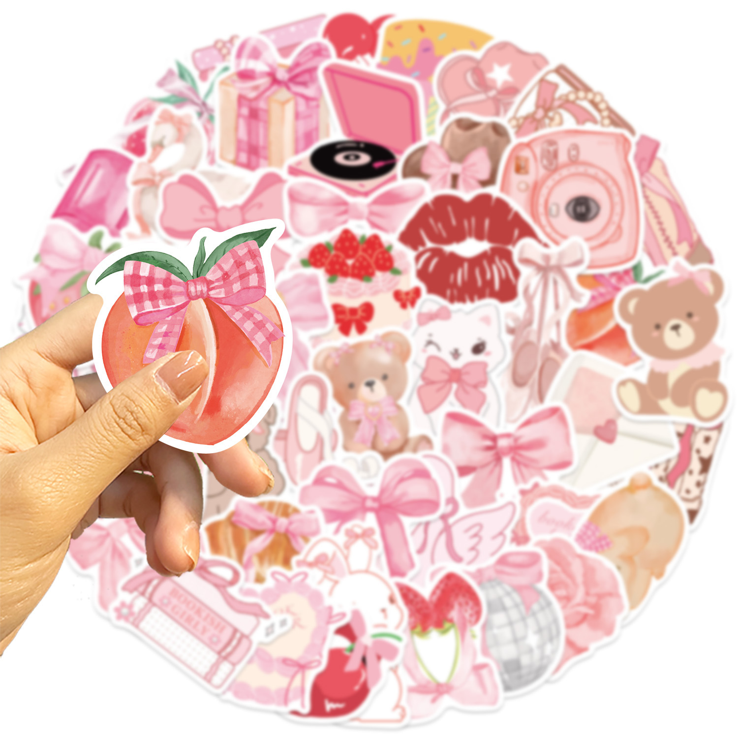 Wholesale Pink Fun Park Graiti Cartoon Stickers