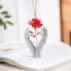 Wholesale Acrylic Interior Car Hanging Ornament Rose and Woman's Hand