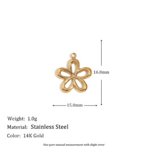 Hollow Petal Pendant-Gold