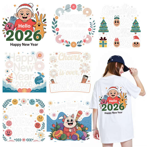 Wholesale Customized Heat Transfer Stickers 2026 Personalized Printing Cross-Border Amazon Aliexpress Logo Trademark Heat Transfer in Stock