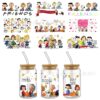 Wholesale UV DTF Crystal Clear Stickers, Cute Cartoon Pattern, 16oz Glass C, Waterproof and Scratch-Resistant,