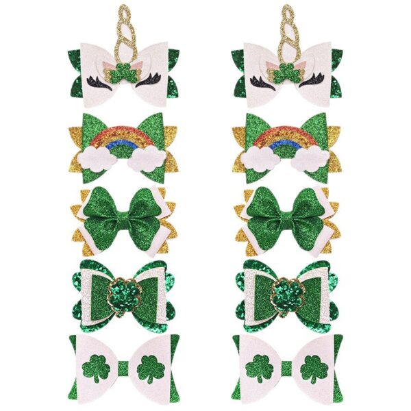 O1CN01iuj0LB1CGmVJhdgB7_949680054-0-cib Wholesale St. Patrick's Day Clover Hat Bow Hair Accessories