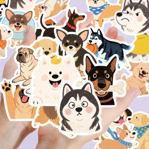 Wholesale 56pcs Cute Cartoon Dog Stickers