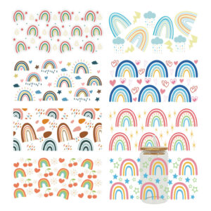 Wholesale UV Transfer Paste Glass Crystal Label Crystal Paste Cross-border Special Paste for 16oz Glass Cup 23cmX11cm