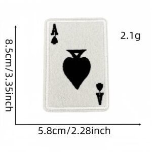 Playing card embroidery patch 7 #