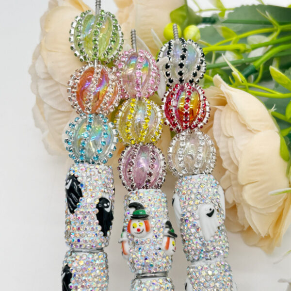 O1CN01izJSig1QqPuDLf0gR_2215566152027-0-cib Wholesale Diamond Chain Pumpkin Colorful Lantern Beads