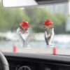 Wholesale Acrylic Interior Car Hanging Ornament Rose and Woman's Hand