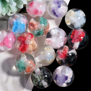 Wholesale High-transparency, color-blocked butterfly-shaped loose beads/acrylic beads