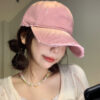 Wholesale Broken hole pink wide brim sweet cool baseball cap