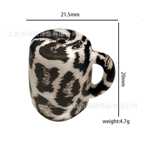 Wholesale 10PCS Leopard Print Water Cup Silicone Beads