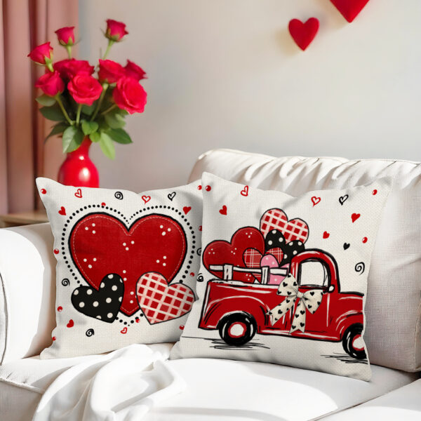 Wholesale Valentine's Day Heart Case Love Letter Print Waist Pillow Cushion