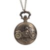 Wholesale Vintage bronze motorcycle carved flip cover watch