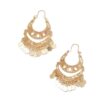 Wholesale Circular hollow crescent earrings