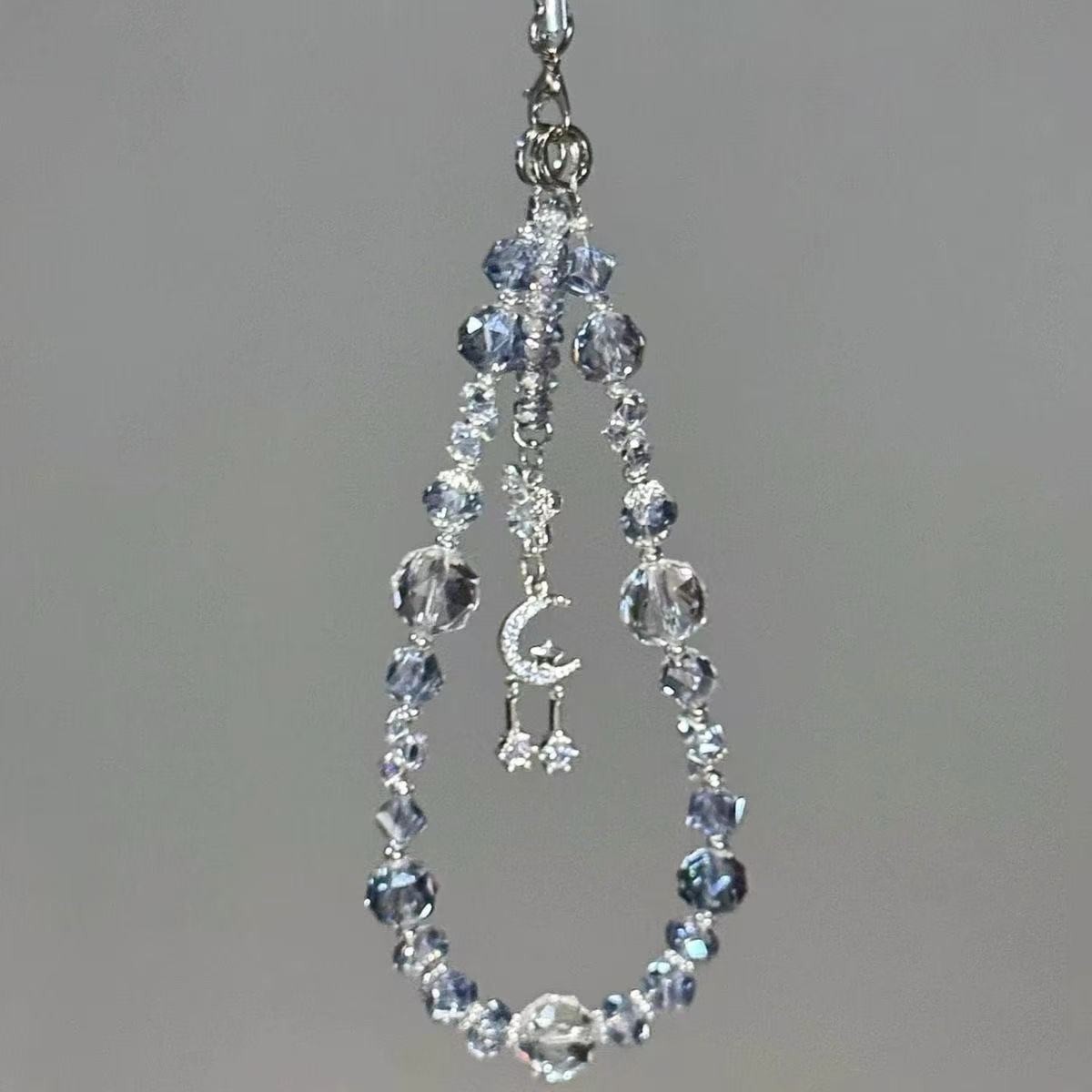 Wholesale Star and Moon Beaded Phone Chain Keychain