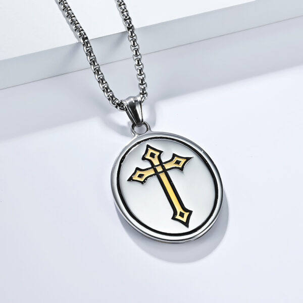 Wholesale Retro Sacred Heart Cross Necklace